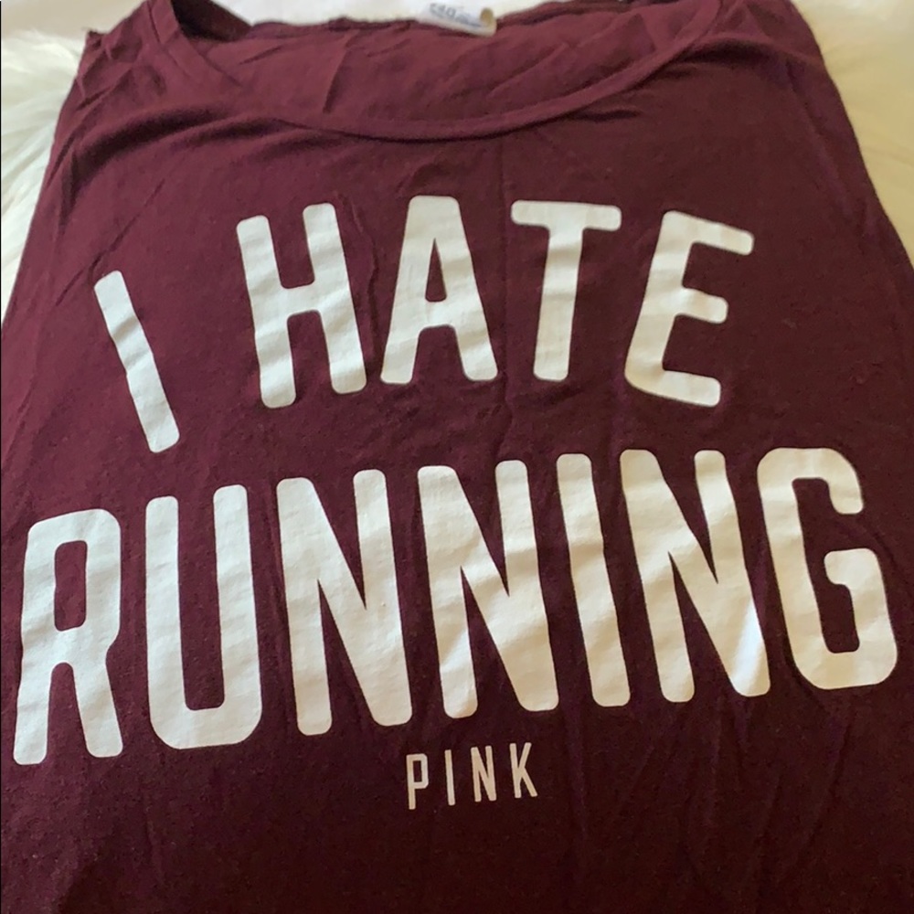 Victoria Secret PINK I HATE RUNNING Tank - Picture 3 of 4